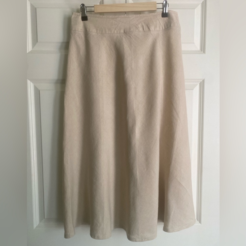 Charter Club 100% Natural Linen Midi Skirt Size 6